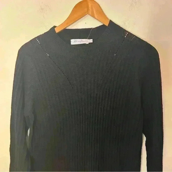 All in Favor Wool Blend Midi Sweater Dress Long Sleeve Black Size S - Picture 4 of 8